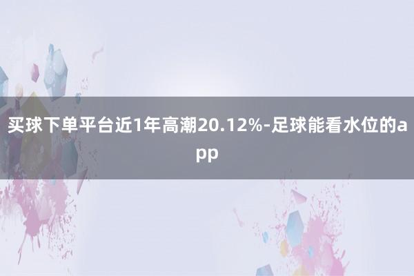 买球下单平台近1年高潮20.12%-足球能看水位的app