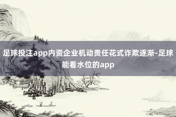 足球投注app内资企业机动责任花式诈欺逐渐-足球能看水位的app
