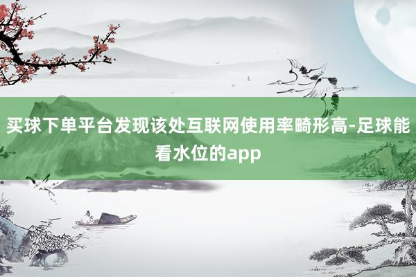 买球下单平台发现该处互联网使用率畸形高-足球能看水位的app