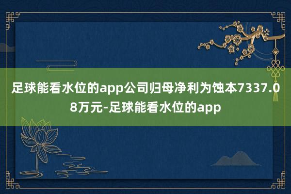 足球能看水位的app公司归母净利为蚀本7337.08万元-足球能看水位的app