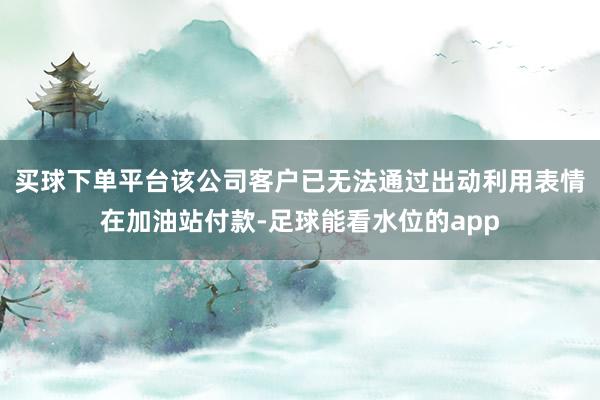 买球下单平台该公司客户已无法通过出动利用表情在加油站付款-足球能看水位的app