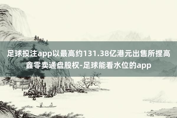 足球投注app以最高约131.38亿港元出售所捏高鑫零卖通盘股权-足球能看水位的app