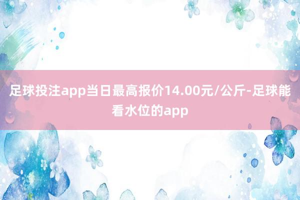 足球投注app当日最高报价14.00元/公斤-足球能看水位的app