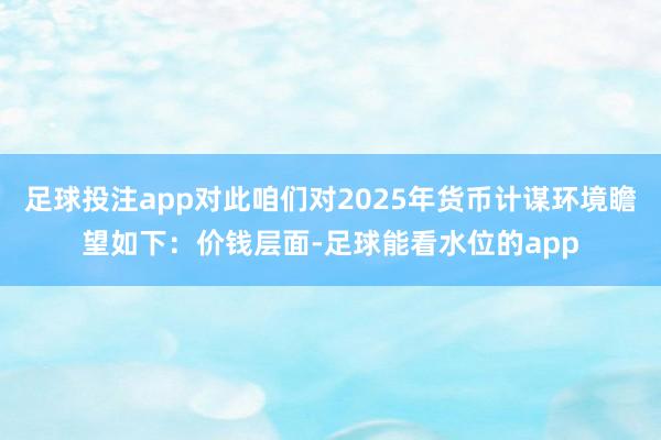 足球投注app对此咱们对2025年货币计谋环境瞻望如下：价钱层面-足球能看水位的app