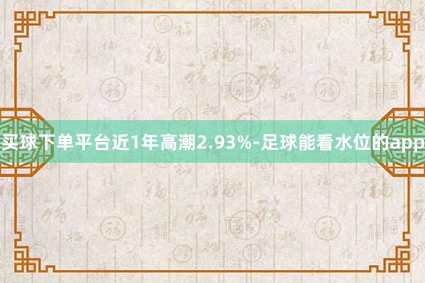 买球下单平台近1年高潮2.93%-足球能看水位的app