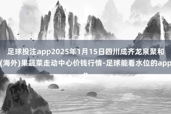 足球投注app2025年1月15日四川成齐龙泉聚和(海外)果蔬菜走动中心价钱行情-足球能看水位的app