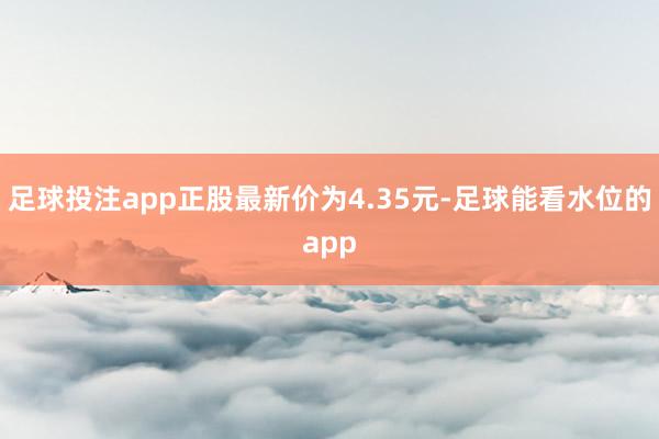 足球投注app正股最新价为4.35元-足球能看水位的app