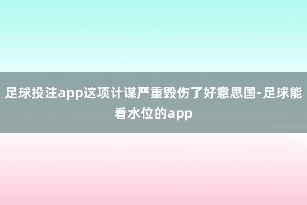 足球投注app这项计谋严重毁伤了好意思国-足球能看水位的app