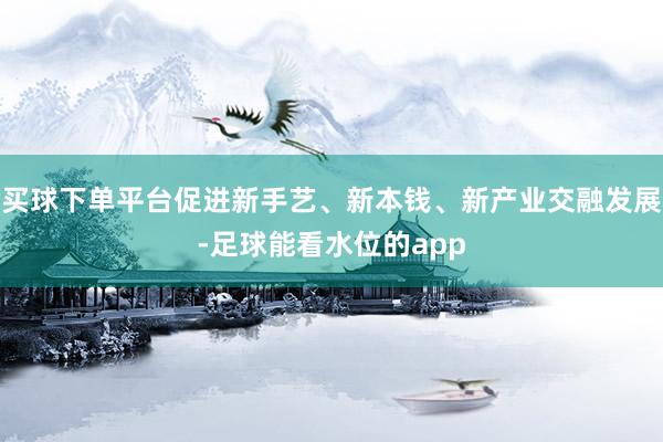 买球下单平台促进新手艺、新本钱、新产业交融发展-足球能看水位的app