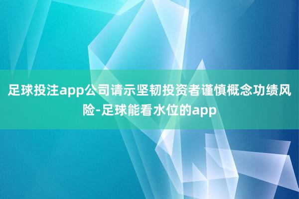 足球投注app公司请示坚韧投资者谨慎概念功绩风险-足球能看水位的app