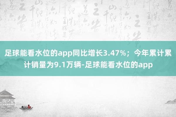 足球能看水位的app同比增长3.47%；今年累计累计销量为9.1万辆-足球能看水位的app
