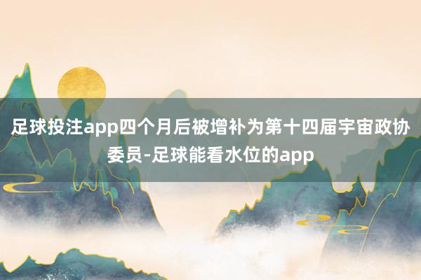 足球投注app四个月后被增补为第十四届宇宙政协委员-足球能看水位的app