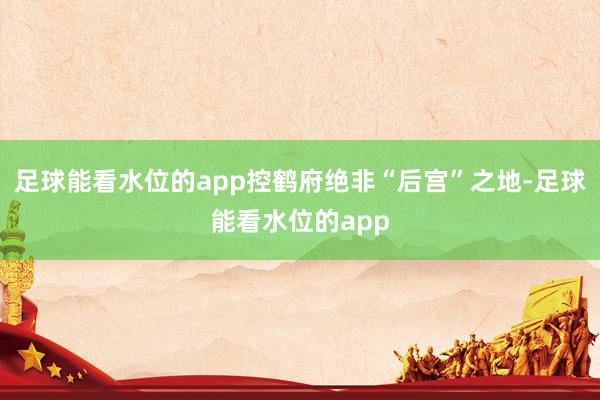 足球能看水位的app控鹤府绝非“后宫”之地-足球能看水位的app