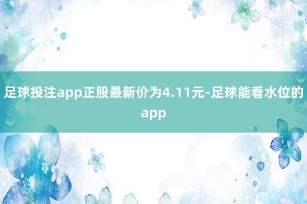 足球投注app正股最新价为4.11元-足球能看水位的app