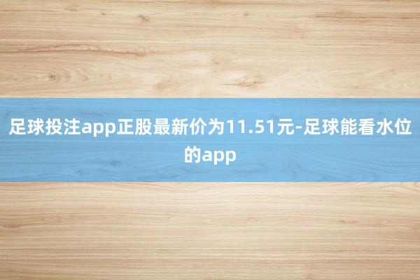 足球投注app正股最新价为11.51元-足球能看水位的app