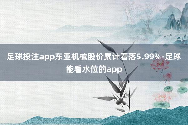 足球投注app东亚机械股价累计着落5.99%-足球能看水位的app