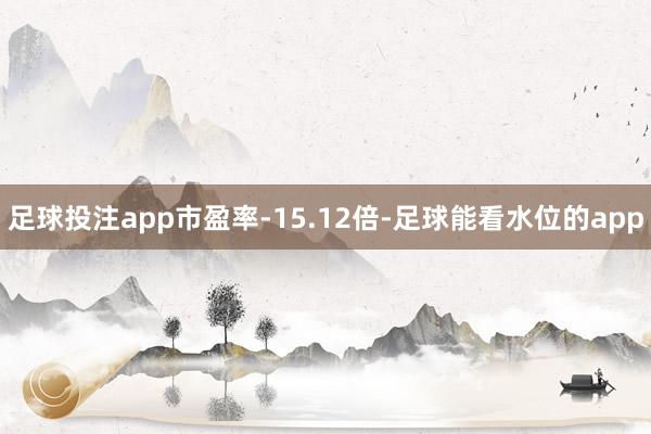 足球投注app市盈率-15.12倍-足球能看水位的app