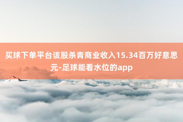 买球下单平台该股杀青商业收入15.34百万好意思元-足球能看水位的app
