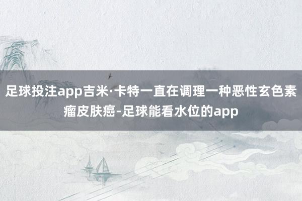 足球投注app吉米·卡特一直在调理一种恶性玄色素瘤皮肤癌-足球能看水位的app