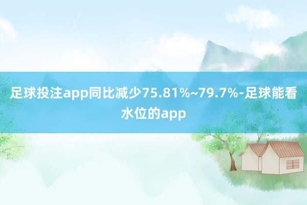 足球投注app同比减少75.81%~79.7%-足球能看水位的app