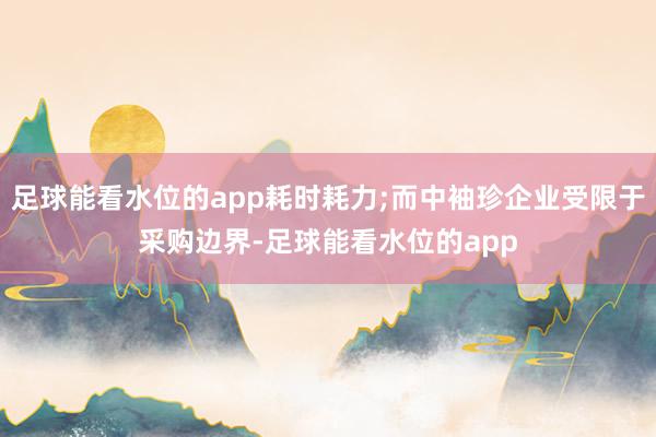 足球能看水位的app耗时耗力;而中袖珍企业受限于采购边界-足球能看水位的app