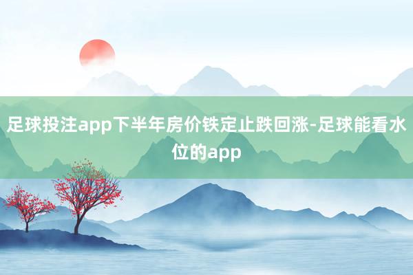 足球投注app下半年房价铁定止跌回涨-足球能看水位的app