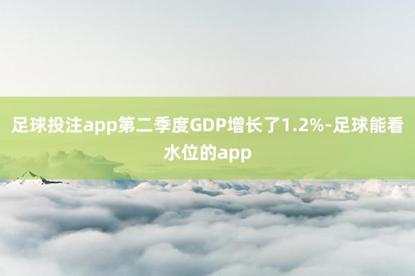 足球投注app第二季度GDP增长了1.2%-足球能看水位的app