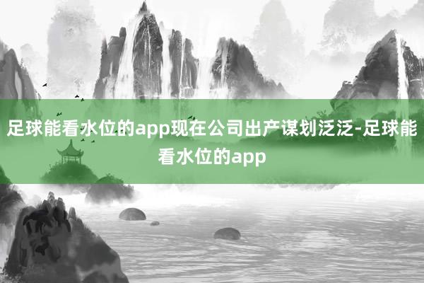 足球能看水位的app现在公司出产谋划泛泛-足球能看水位的app